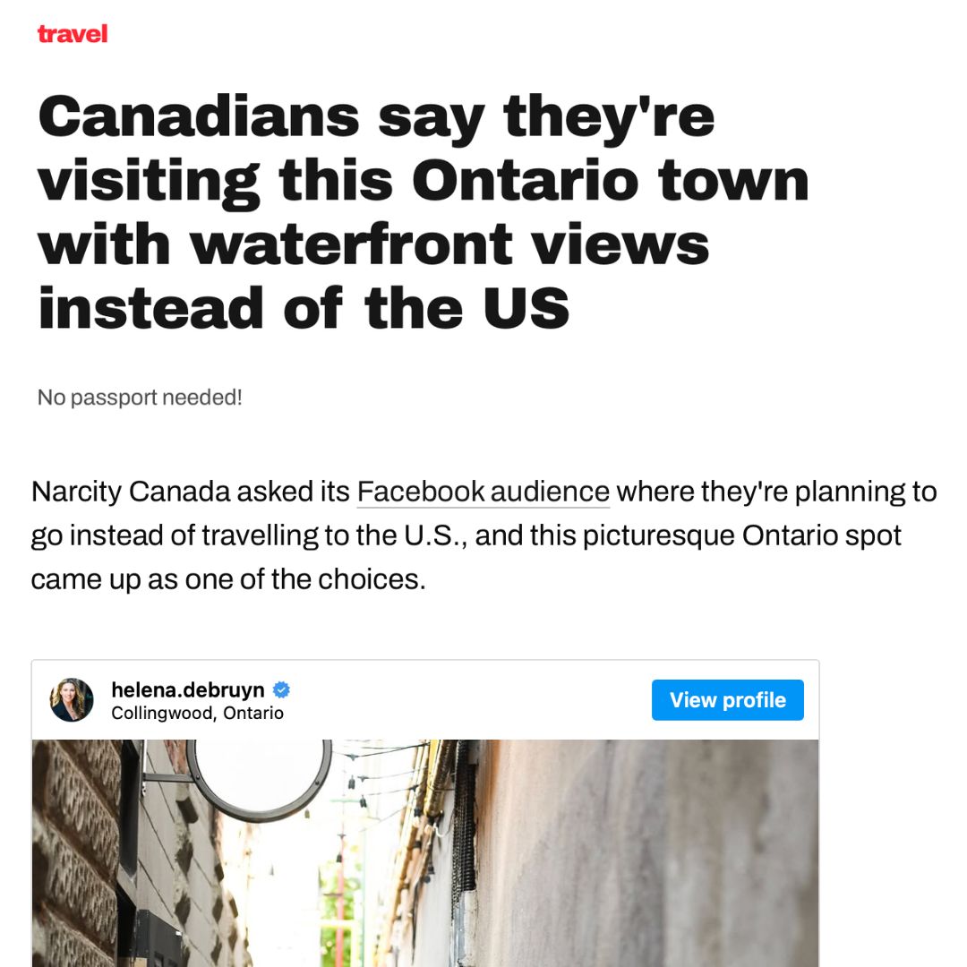 Narcity Collingwood in the news